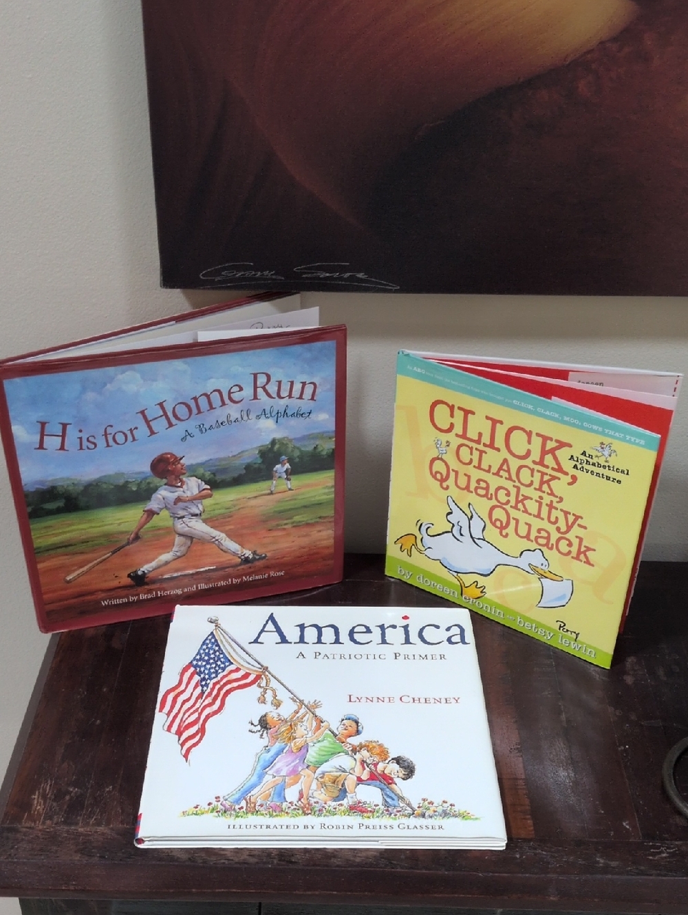 Cronin, Herzog, Cheney Children's Literature Set of 3 Alphabet Hardback Books